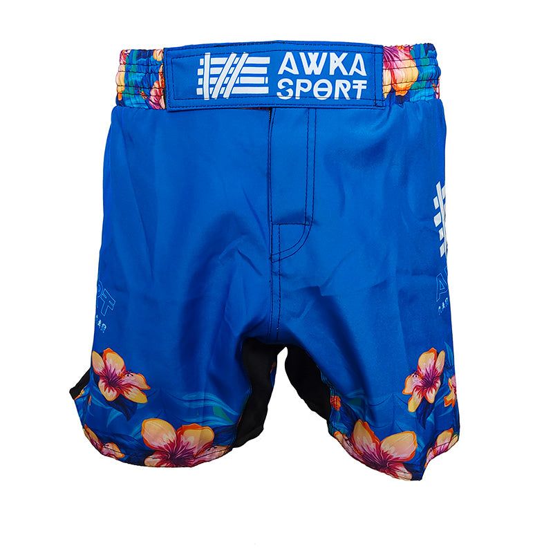 Short Deportivo Celeste con Flores AwkaSport