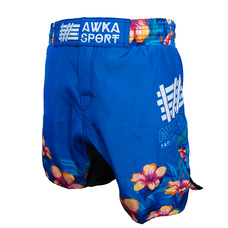 Short Deportivo Celeste con Flores AwkaSport