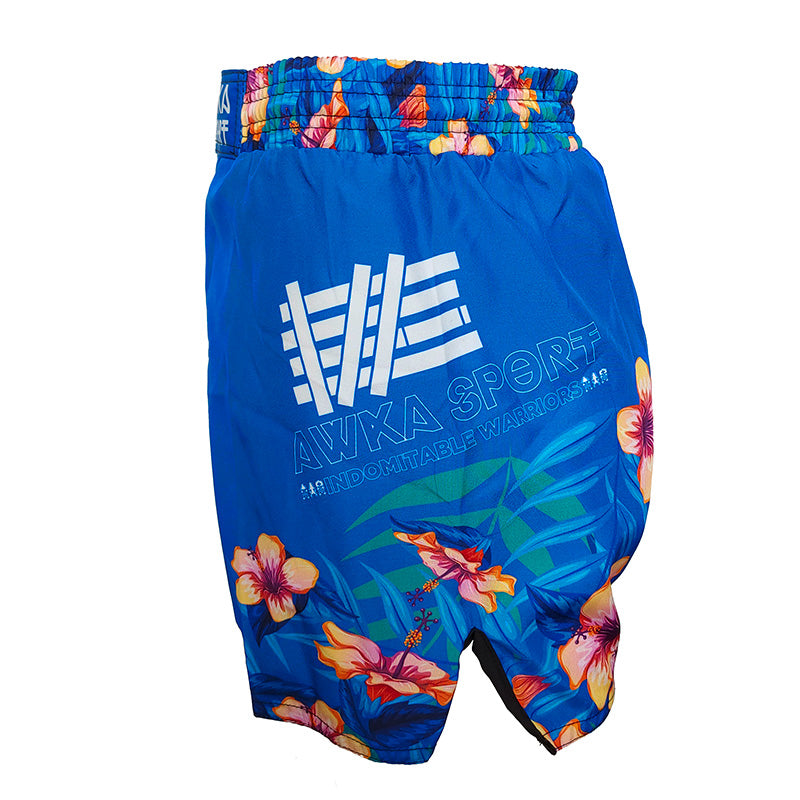 Short Deportivo Celeste con Flores AwkaSport