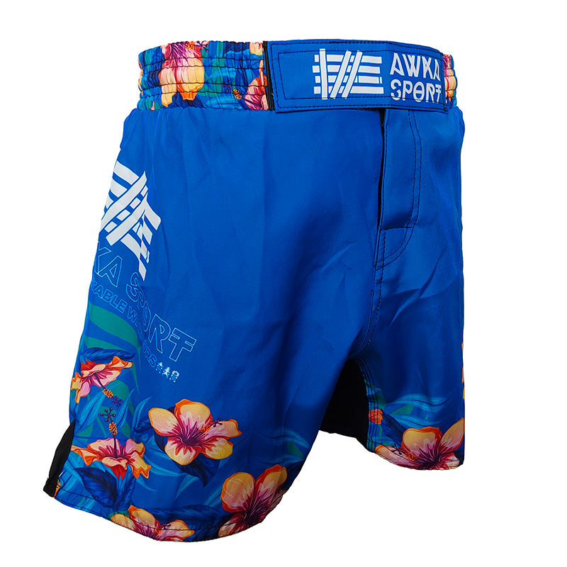 Short Deportivo Celeste con Flores AwkaSport