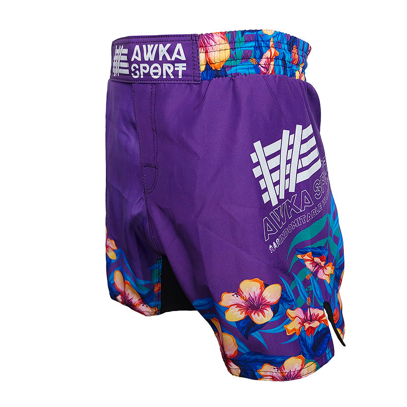 Short Deportivo Morado con Flores AwkaSport